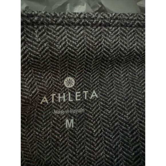 Athleta Sly Drifter Leggings Zipper Pockets Herringbone Black White Size Medium - Picture 7 of 13